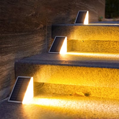 תאורת מדרגות לד סולארית עמידה למים