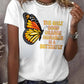 Retro The Only Good Orange Monarch Is A Butterfly Print T-Shirt