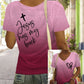 Women's Jesus Has My Back Print V Neck T-Shirt