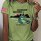 Women's Alligator Alcatraz Funny Florida Everglades Dark Humor Printed T-shirt