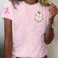 Women's Ghost  Print Casual T-shirt