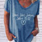 Women's Love Like Jesus Print Casual T-Shirt