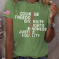 Retro America Courage Freedom Diversity Rights Kindness Justice Equality Print T-Shirt