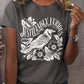 Women's Justifiably Furious Raven Print Casual  T-Shirt