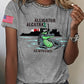 Women's Alligator Alcatraz Funny Florida Everglades Dark Humor Printed T-shirt