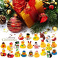 🎅24 יחידות חג המולד Rubber Ducks לוח שנה