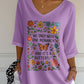 V-Neck Retro We Only Need One Monarch And It's A Butterfly Print T-Shirt