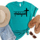 Women's Hard Fought Hallelujah Pattern Round-Neck T-Shirt