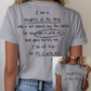 Women's Faith Daughter Of The King Print Crew Neck T-Shirt