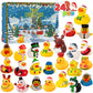 🎅24 יחידות חג המולד Rubber Ducks לוח שנה