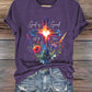 Women's Casual Faith Print Short Sleeve T-Shirt