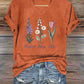 Women's Fashion Casual FDT Floral T-shirt