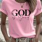 Women's casual vintage God is good T-shirt