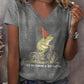 Women's Off To Cause A Kerfuffle print casual t-shirt
