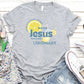 Women's Jesus Pattern Round-Neck T-Shirt