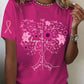 Women's Breast Cancer Print Casual T-Shirt