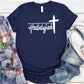 Women's Hard Fought Hallelujah Pattern Round-Neck T-Shirt