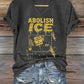 Women's Abolish ICE print casual t-shirt
