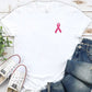 Women's Pink October Pink Ribbon Pattern Round-Neck T-Shirt
