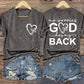 Women's Jesus Has My Back Printed T-Shirt