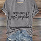 Women's not perfect, just FORGIVEN  Print Caasual T-shirt