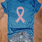 Women's Breast Cancer Awareness Print T-Shirt