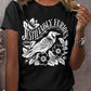 Women's Justifiably Furious Raven Print Casual  T-Shirt