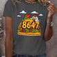 Retro 86 47 Print T-Shirt