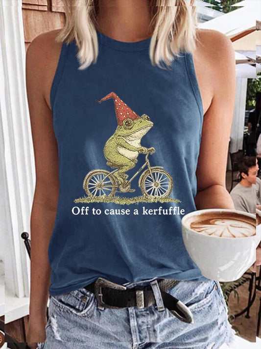 Women's Off To Cause A Kerfuffle Print Casual Tank Top