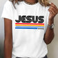 Women's Jesus King Printed Casual T-shirt