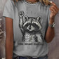 Women's Exquisite FDT Wild Raccoon Printed Short-Sleeved T-Shirt