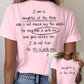 Women's Faith Daughter Of The King Print Crew Neck T-Shirt