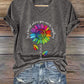 V-Neck Retro In A World Where You Can Be Anything, Be Kind Print T-Shirt