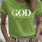 Women's casual vintage God is good T-shirt