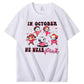 In October  We Wear Pink Funny Pattern100% Cotton T-Shirt