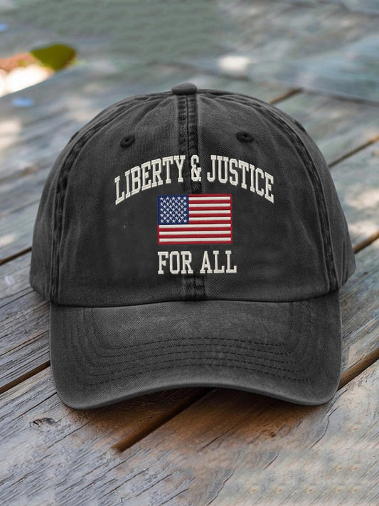 Liberty and Justice For All Print Hat