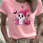 Women's Casual Pink Ghost T-Shirt