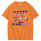 In October  We Wear Pink Funny Pattern100% Cotton T-Shirt