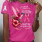 Women's Cancer Fight  Print Casual T-shirt