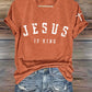 Women'S Jesus is king  Print Casual T-Shirt