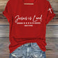 Women'S Jesus is Lord, Christ is King Print Casual T-Shirt