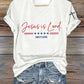 Women'S Jesus is Lord, Christ is King Print Casual T-Shirt