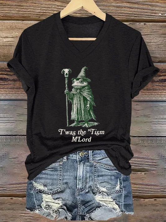 Women's T'was The 'tism M'lord Print Casual T-Shirt