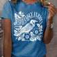 Women's Justifiably Furious Raven Print Casual  T-Shirt
