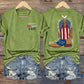 Women's Brought To You Courtesy Of The Red, White & Blue Print Casual T-Shirt