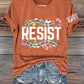 Retro Resist Not My President, Not My Voice, Not My Values, Not My Beliefs Print T-Shirt