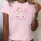 Women's I Wear  Pink For My Mom  Print Casual T-shirt