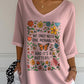 V-Neck Retro We Only Need One Monarch And It's A Butterfly Print T-Shirt