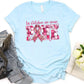 Women's Vintage In October We Wear Pink  Pattern Round-Neck T-Shirt