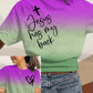 Women's Jesus Has My Back Print Round Neck T-Shirt